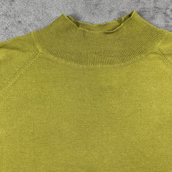 Talbots Vintage NWT Sweater Mockneck Lightweight Preppy Pea Green Size XL F150 - Picture 2 of 8